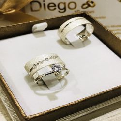 Alianças de Prata Namoro e Compromisso - AL0037 - DIEGO ALIANÇAS