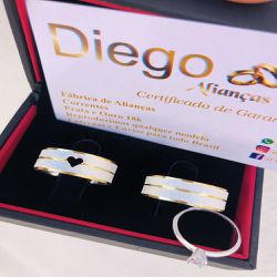 Alianças de Prata Namoro e Compromisso - An0046 - DIEGO ALIANÇAS