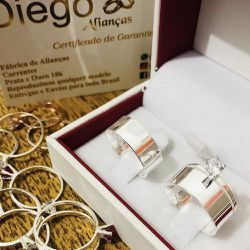 Alianças de Prata Namoro e Compromisso - AL0090 - DIEGO ALIANÇAS