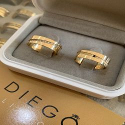 Alianças de Ouro18k Noivado e Casamento - NC00022... - DIEGO ALIANÇAS