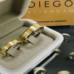 Aliança de Moeda Antiga 10 MM - NC00215 - DIEGO ALIANÇAS