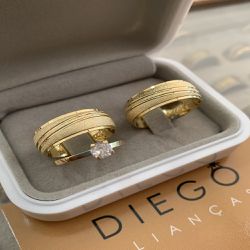 Alianças de Ouro18k Noivado e Casamento - NC00023... - DIEGO ALIANÇAS