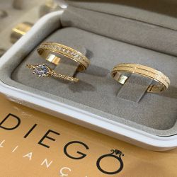 Alianças de Ouro18k Noivado e Casamento - NC00022... - DIEGO ALIANÇAS