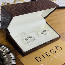 Aliança de Prata de Namoro e Compromisso - NC0002... - DIEGO ALIANÇAS