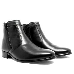 BOTA BOTINA MASCULINA EM COURO LEGÍTIMO PRETO 252 - DI FERUTTI