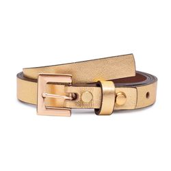 Cinto Feminino Dourado em Couro Metalizado DIfranc... - DIFRANCA ATACADO