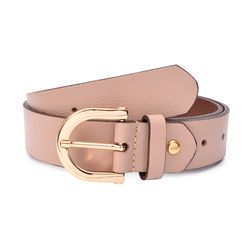 Cinto Feminino Nude Bolonha em Couro DIfranca - 35... - DIFRANCA ATACADO