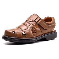 Sandalia Masculina Conforto Pinhão Couro DIfranca ... - DIFRANCA ATACADO
