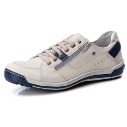 Sapatênis Masculino Comfort Gelo Couro DIfranca - ... - DIFRANCA ATACADO