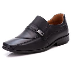 Sapato Masculino Social Comfort Preto Couro DIfran... - DIFRANCA ATACADO