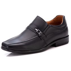 Sapato Masculino Social Comfort Preto Couro DIfran... - DIFRANCA ATACADO
