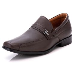 Sapato Masculino Social Comfort Café Couro DIfranc... - DIFRANCA ATACADO