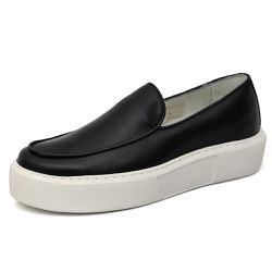 Sapato Casual Masculino Slip On Preto Couro DIfran... - DIFRANCA ATACADO
