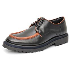 Sapato Casual Masculino Derby Preto Couro DIfranca... - DIFRANCA ATACADO