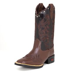 Bota Feminina Texana Café Couro DIfranca - 6145 - ... - DIFRANCA ATACADO