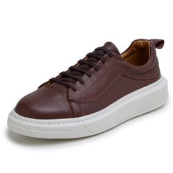 Tênis Masculino Casual Café Couro DIfranca - 5013 ... - DIFRANCA ATACADO