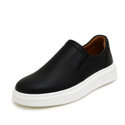 Tênis Masculino Slip On Preto Couro DIfranca - 500... - DIFRANCA ATACADO