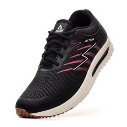 Tênis Feminino Leve Street Preto Rosa DIfranca - A... - DIFRANCA ATACADO
