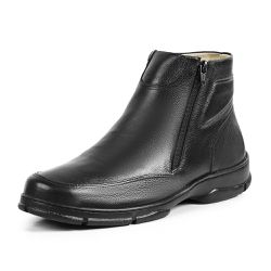 Bota Masculina Couro Conforto Casual Preto Difranc... - DIFRANCA ATACADO