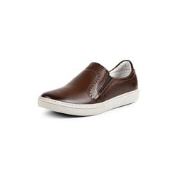 Tênis Masculino Slip On Pinhão Couro Floater DIfra... - DIFRANCA ATACADO