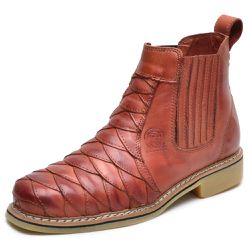 Bota Country Couro Escamada Cla Cle - 033 - Pinhão... - DIFRANCA ATACADO