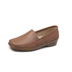 Sapato Feminino Mocassim Whisky Couro DIfranca - 1... - DIFRANCA ATACADO