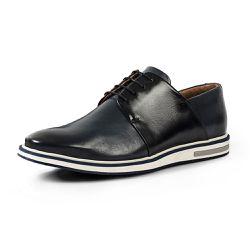 Sapato Casual Masculino Derby Couro Mestiço Revers... - DIFRANCA ATACADO