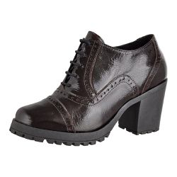 Bota Coturno Feminina Oxford Cano Baixo Couro Vern... - DIFRANCA ATACADO