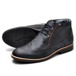 Bota Casual Masculina Brogue Oxford Reta Oposta - ... - DIFRANCA ATACADO