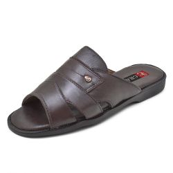 Chinelo Masculino Couro Legitimo Linha Extremo Con... - DIFRANCA ATACADO