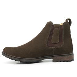 Bota Chelsea Masculina Couro Nobuck - 103-BOSO-CAF - DIFRANCA ATACADO