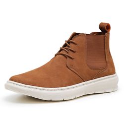 Bota Casual Masculino Botina Couro Nobuk Pariz DIf... - DIFRANCA ATACADO