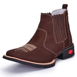 Bota Texana Masculina Couro Nobuck DIfranca - AE45... - DIFRANCA ATACADO