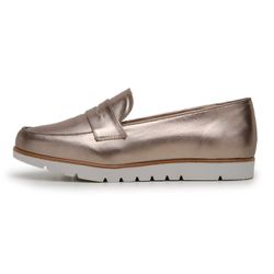 Mocassim Feminino Couro Metalic DIfranca 6002 - Me... - DIFRANCA ATACADO