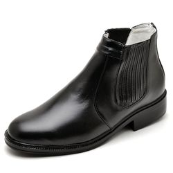 Bota Social Masculina Preto Couro DIfranca - 1501 ... - DIFRANCA ATACADO