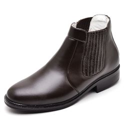 Bota Social Masculina Café Couro DIfranca - 1501 -... - DIFRANCA ATACADO