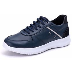 Tênis Casual Masculino Azul Couro DIfranca - 3023 ... - DIFRANCA ATACADO