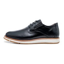 Sapato Casual Masculino Oxford Preto Couro DIfranc... - DIFRANCA ATACADO