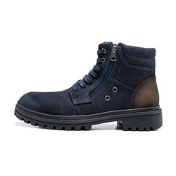 Bota Casual Masculino Azul Marinho Couro DIfranca ... - DIFRANCA ATACADO