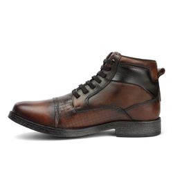 Bota Casual Masculino Oxford Whisky Couro DIfranca... - DIFRANCA ATACADO