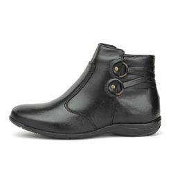 Bota Feminina Botinha Preto Couro DIfranca - 9062 ... - DIFRANCA ATACADO