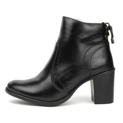 Bota Feminina Regina Preto Couro DIfranca - 9033 -... - DIFRANCA ATACADO