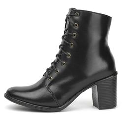 Bota Feminina Fancy Preto Couro DIfranca - 9032 - ... - DIFRANCA ATACADO