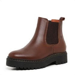 Bota Feminina Coturno Troy Couro Floater DIfranca ... - DIFRANCA ATACADO