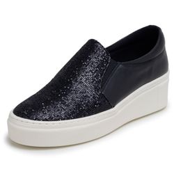 Tênis Feminino Slip On Vegano DIfranca 1204 - Pret... - DIFRANCA ATACADO