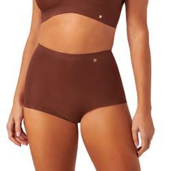 BODY SHORT CORTE A LASER MARROM MATE - Dilady Lingerie