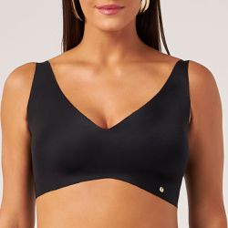 SUTIÃ TOP COM ALÇAS REGULAVEIS PRETO - Dilady Lingerie