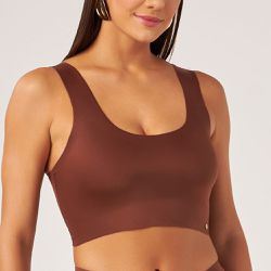 SUTIÃ TOP REGATA MARROM MATE - Dilady Lingerie
