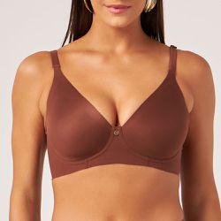 SUTIÃ COM ARCO MOLDADO MARROM MATE - Dilady Lingerie