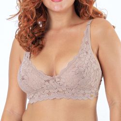 SUTIÃ TOP RENDADO CHOCOLATE - Dilady Lingerie